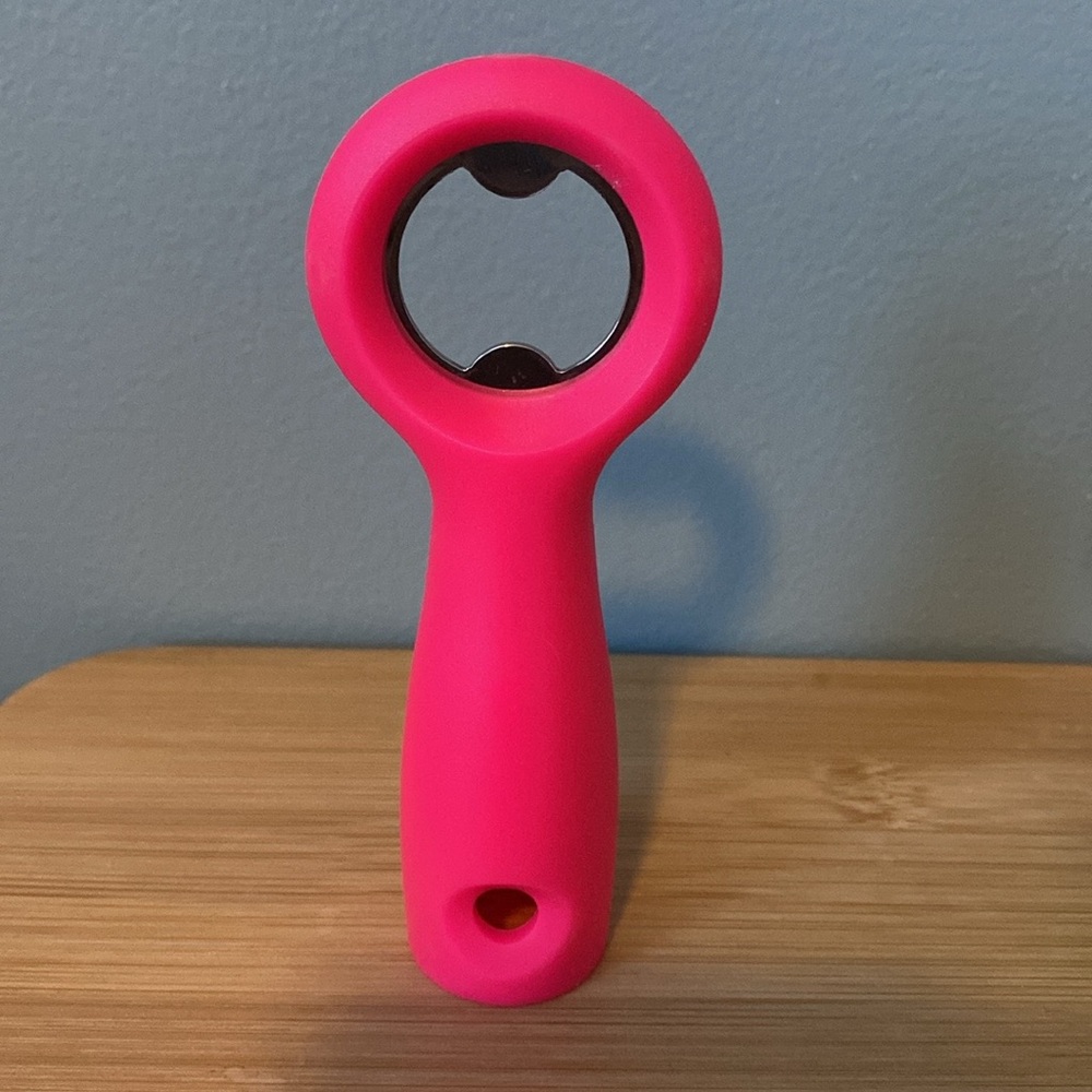 Qualy Design Pink Bottle Opener New in box